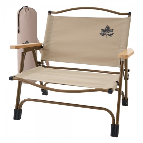 로고스 캔버스 컴팩트 로우체어 조립형 의자 1+1 캠핑 피크닉